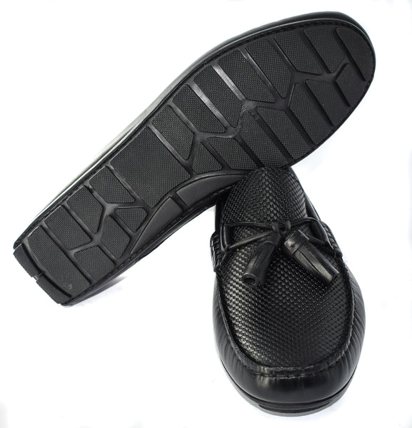 MENS LEATHER FORMAL/CASUAL SLIP ON TASSELED LOAFERS