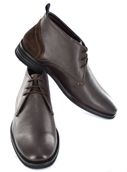 Mens Brown Lace-up Leather Formal/Casual Boots