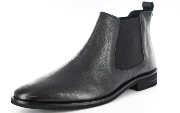 Mens Black Leather Chelsea Boots