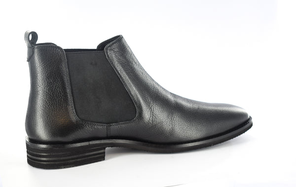 Mens Black Leather Chelsea Boots