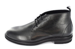 MEN'S BLACK LACEUP GENUINE LEATHER CHUKKA/DESERT BOOTS