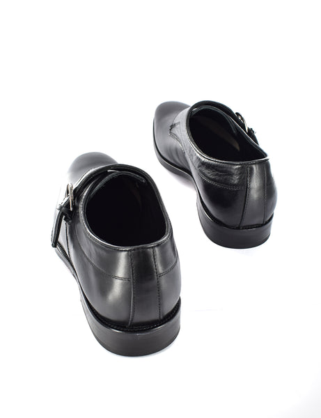 MENS LEATHER MONK SINGLE BUCKLE FORMAL/CASUAL SHOES