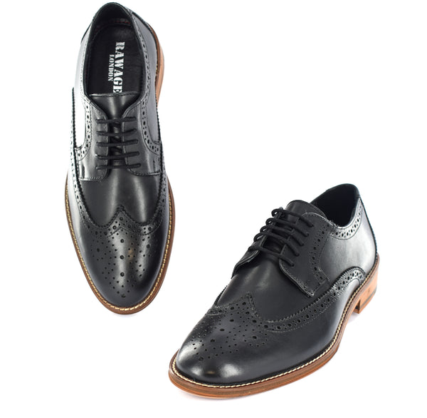 MENS FORMAL BROGUE LEATHER DRESS/ OFFICE/ WORK /CASUAL SHOES