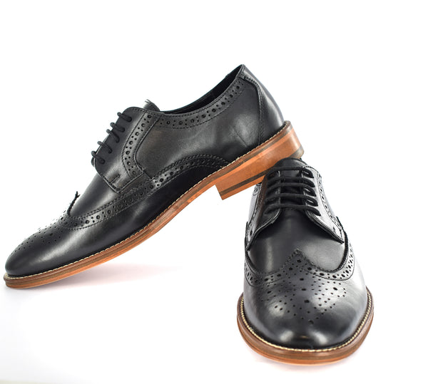 MENS FORMAL BROGUE LEATHER DRESS/ OFFICE/ WORK /CASUAL SHOES