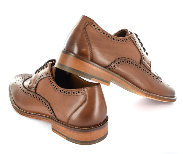 MENS FORMAL BROGUE LEATHER DRESS/ OFFICE/ WORK /CASUAL SHOES