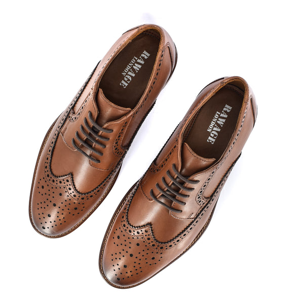 MENS FORMAL BROGUE LEATHER DRESS/ OFFICE/ WORK /CASUAL SHOES