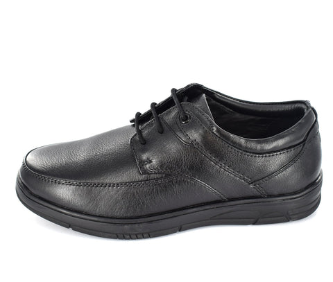 MEN'S BLACK LACEUP GENUINE LEATHER FORMAL/CASUAL SHOES