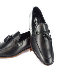 MENS FORMAL/CASUAL LEATHER PLAIT TRIM DRESS TASSELLED SLIP ON LOAFERS/SHOES