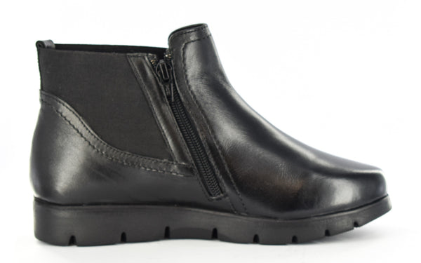 Ladies Black Leather Inside Zip Chelsea/ Ankle Boot