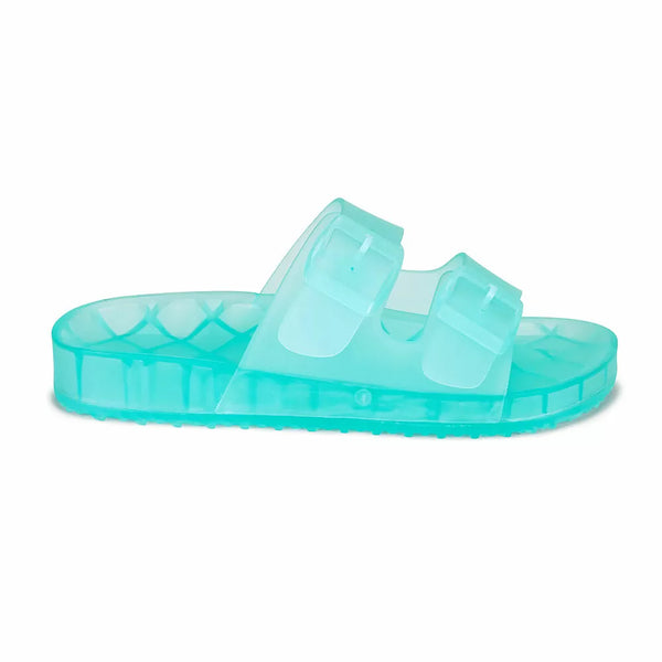 HI5926 LADIES DOUBLE STRAP CLEAR JELLY SLIDES UK SIZE 3-8