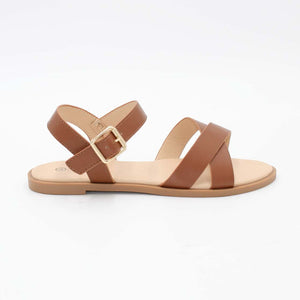 LS7837 LADIES CROSS STRAP FLAT SUMMER SANDAL